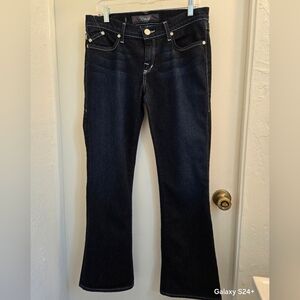 Rock & Republic Women's  Dark Blue Flare Jeans, Size 30 GUC